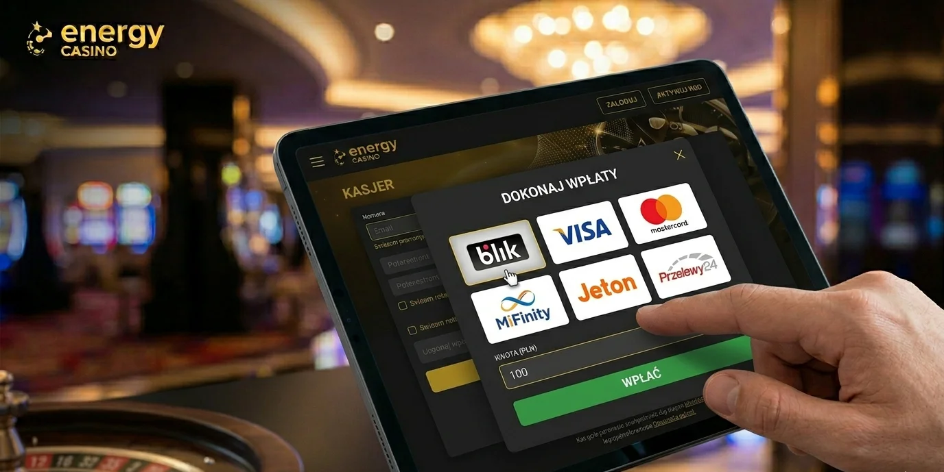 Kasa Energy Casino z opcjami BLIK Visa Mastercard