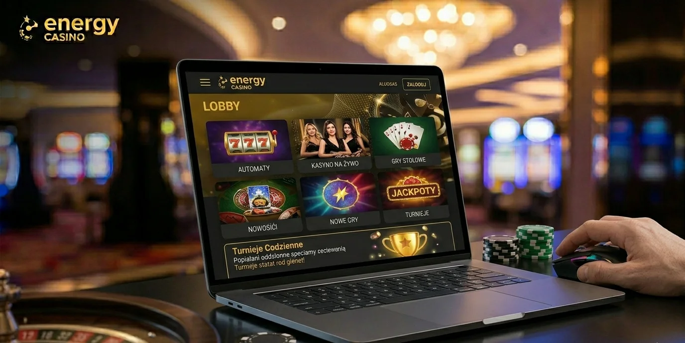 Kategorie gier w lobby Energy Casino na komputerze